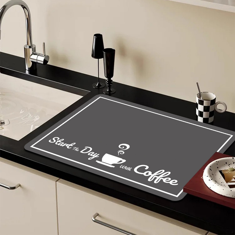 Ok But First Coffee Text Kitch - Bar Mat Rubber recension och pris