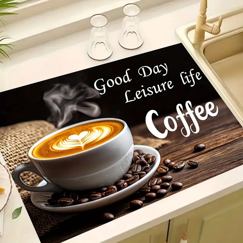 Classic Coffee Design Dish Dry - Bar Mat Rubber recension och pris