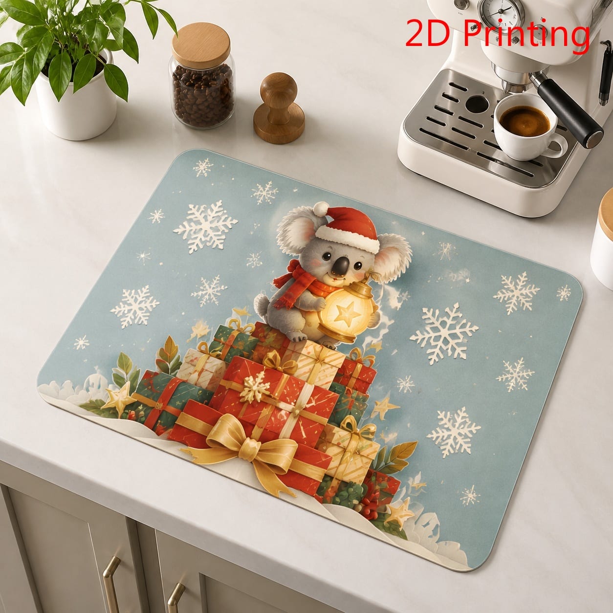 Cozy Christmas Coffee Bar Dish - Bar Mat Rubber recension och pris