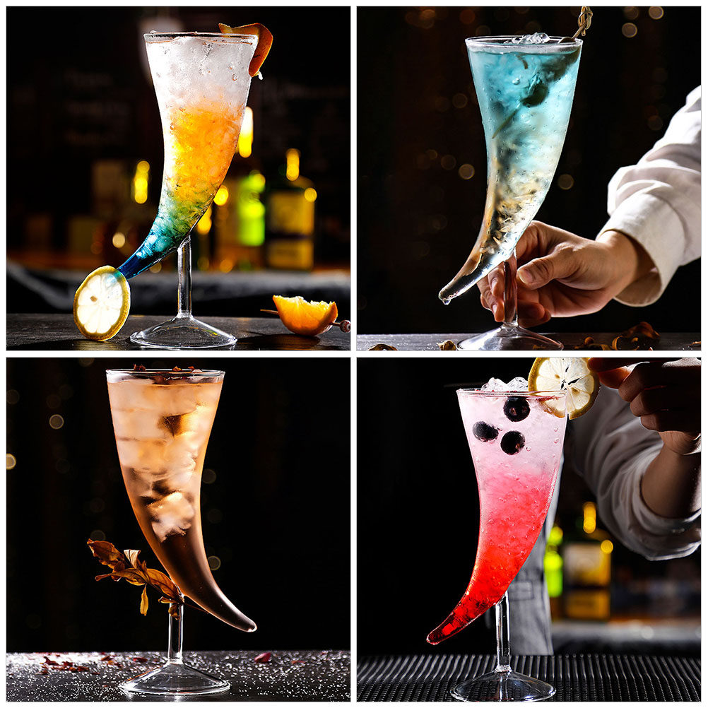 2Pcs Ox Horn Cocktail Glass Se - Home Bar Set recension och pris